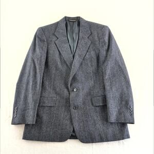 Vintage Christian Dior Monsieur Paris New York Suit Jacket Men's 42R Navy Tweed
